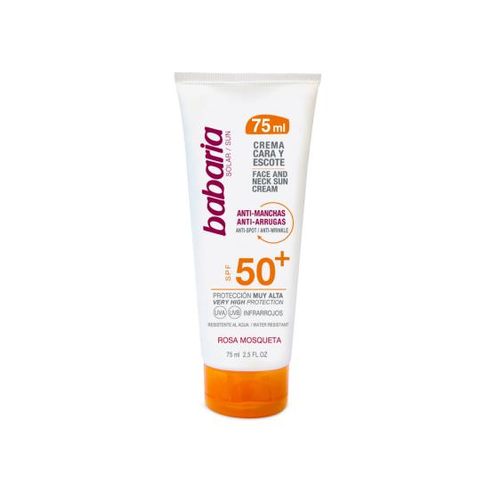 babaria Face & neck sun cream Anti spot and Wrinkle Spf 50+ 